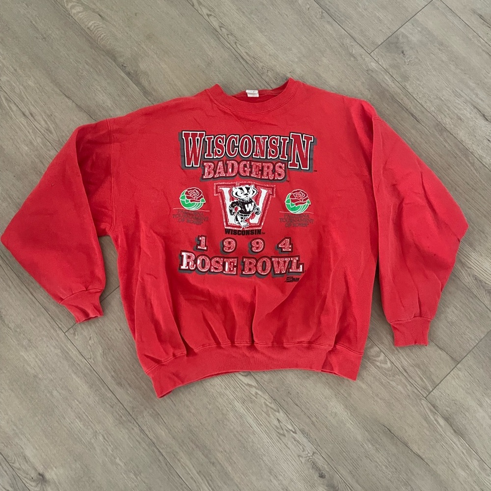 Vintage 1994 Wisconsin Badgers‎ Rose Bowl Crewneck Sweatshirt